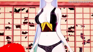 DEMON SLAYER ANIME HENTAI 3D COMPILATION (Shinobu Kocho, Daki, Mitsuri Kanjori, Kanae Kocho) - 8 image