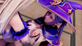 Busty Futa Fischl Fuck Mona Genshin Hentai - 3 image