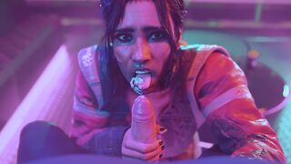 Cyberpunk 2077 - Panam Palmer Gives Handjob For Cum (Animation with Sound) - 1 image