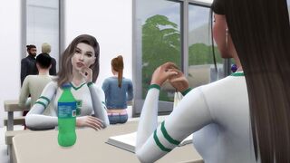Student Teases Professor To Come Inside - (My Art Professor - Episode 5) - Sims 4 - 3D Hentai - 2 image