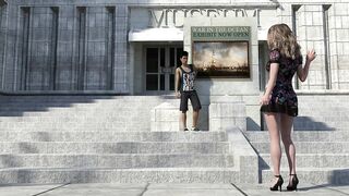 Wife and Stepmother AWAM - Sophia Fucking in Museum 3d comic - 2 image