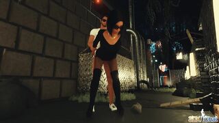 3DXChat - Club adventures - Hard fuck behind the club