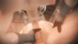 Yorha Deepthroat Cum in Mouth 3D Hentai (With Sound) - 4 image