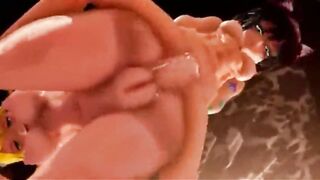 Futanari / Futa Threesome (With Sound) 3D Hentai - 10 image