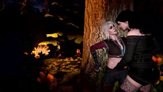4K Ciri And Yennefer Fuck Each Other In The Forest While The Witcher Is Resting Nearby (3D, 60FPS) - 9 image