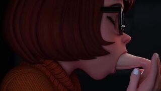 4K Velma Gives A Sloppy Deepthroat For A Huge Cock (3D, 60FPS) - 7 image