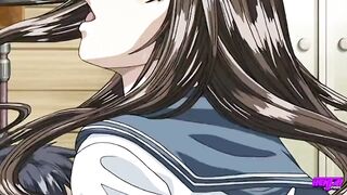 HentaiPros - Anime Schoolgirl rubs clit on classmate thinking of her stepbro - 10 image