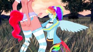 My Little Pony - Rainbow Dash gets creampied by Pinkie Pie - 4 image