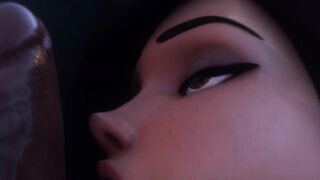 3D BBC Push Tracer To The Wall And Fucks Her Deep Throat Until Creampie (4K, 60FPS) - 2 image