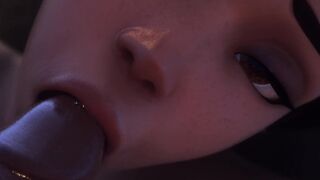 3D BBC Push Tracer To The Wall And Fucks Her Deep Throat Until Creampie (4K, 60FPS) - 4 image