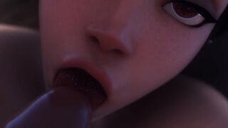 3D BBC Push Tracer To The Wall And Fucks Her Deep Throat Until Creampie (4K, 60FPS) - 6 image