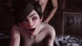 3D Tracer Hard Fuck Doggy Style Eye Roll Pleasure and Creampie (4K, 60FPS) - 4 image