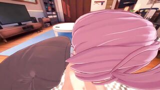 Natsuki spits out a load of cum before getting fucked POV - Doki Doki Literature Club Hentai. - 2 image