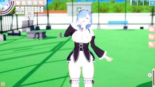 [Eroge Koikatsu! ] Re Zero Rem (Re Zero Rem) rubbed breasts H! 3DCG Big Breasts Anime Video (Life in a Different World from Zero) [Hentai Game] - 2 image