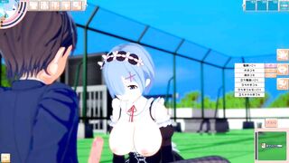 [Eroge Koikatsu! ] Re Zero Rem (Re Zero Rem) rubbed breasts H! 3DCG Big Breasts Anime Video (Life in a Different World from Zero) [Hentai Game] - 3 image