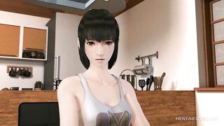 Lovely 3d hentai babe sucking a huge black cock and getting a facial - 2 image