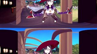 [VR 360 4K] Mona Genshin Impact blowjob and standing - 10 image