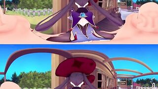 [VR 360 4K] Mona Genshin Impact blowjob and standing - 7 image