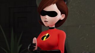 4K Helen Parr Gives a Sloppy Blowjob with Her Stretching Tongue Until He Cums (3D, 60FPS) - 2 image