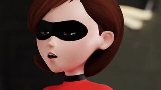 4K Helen Parr Gives a Sloppy Blowjob with Her Stretching Tongue Until He Cums (3D, 60FPS) - 3 image