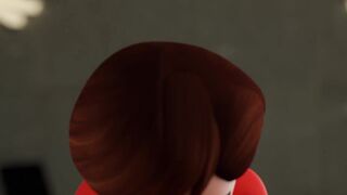 4K Helen Parr Gives a Sloppy Blowjob with Her Stretching Tongue Until He Cums (3D, 60FPS) - 8 image