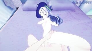 Murasaki Shion and I have intense sex in the bedroom. - Hololive VTuber POV Hentai - 8 image