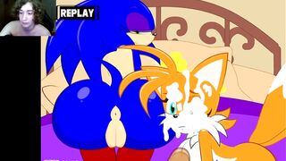 Sonic and Tales got a lot of cum on his face and in his ass - porn game - 7 image