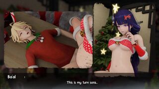 3D Hentai: Genshin Impact Raiden Shogun Kujou Sara Threesome Orgy Get Creampied Uncensored Hentai - 7 image