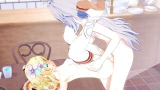 Genshin Impact Hentai - Lumine blowjob and fucked by Razor - Japanese Asian manga anime game porn - 9 image