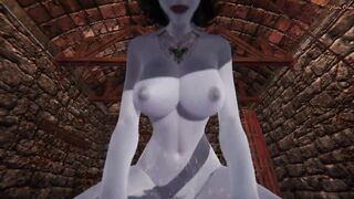 POV fucking the hot vampire milf Lady Dimitrescu in a sex dungeon. Resident Evil Village 3D Hentai. - 5 image