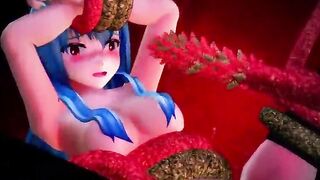 [MMD R-18] Demonic t. Monster Fucks a New Touhou - 5 image