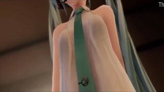 Hatsune miku dances for you to fuck her - MMD - 2 image
