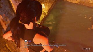 Ghost Eating Lara Croft's pussy until she CUMS - Croft Adventure (Hot Scenes) - 2 image