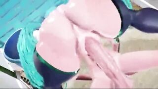 Futa / Futanari Miku Anal Creampie 3D Hentai (With Sound) 2 - 4 image