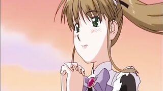 Masturbating anime maid in fantasy - 4 image