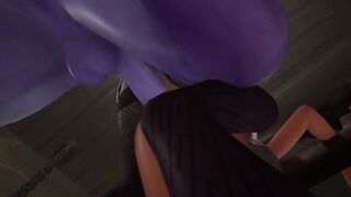 Redhead Elf has BSDM Threesome sex in a dungeon | Warcraft Parody - 8 image