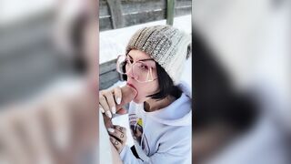 All smiles and blowjobs on snow days ! - 10 image