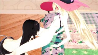 Magilou gets her pussy eaten by Velvet before getting strapon fuck - Tales of Berseria Hentai. - 2 image