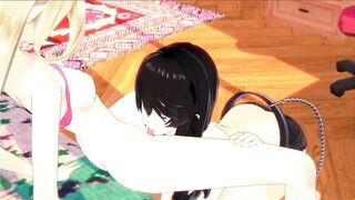 Magilou gets her pussy eaten by Velvet before getting strapon fuck - Tales of Berseria Hentai. - 3 image