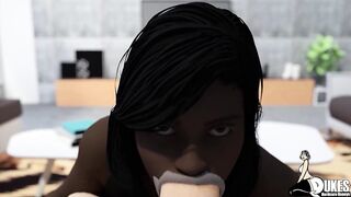 A freaky white guy gets to fuck big booty Ebony bitches all over his mansion - 5 image