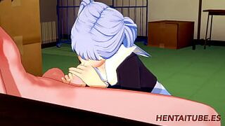 Black Clover - Noelle Silva suck a dick and cums in her mouth and later is Fucked and crempie in her pussy - Hentai 3D - 1 image