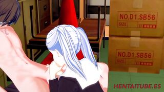 Black Clover - Noelle Silva suck a dick and cums in her mouth and later is Fucked and crempie in her pussy - Hentai 3D - 3 image