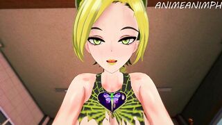 Fucking Jolyne Cujoh from Jojo Bizarre Adventure Until Creampie - Anime Hentai 3d Uncensored - 6 image