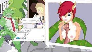 Panthea Furry Boss gets Titjob Flash Animation Sex Fuck Game 60 Fps - 8 image