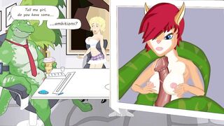 Panthea Furry Boss gets Titjob Flash Animation Sex Fuck Game 60 Fps - 9 image