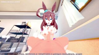 Uma Musume Pretty Derby: Mihono Bourbon Doggystyle Sex with a Beautiful Babe. (3D Hentai) - 4 image