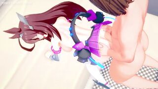 Uma Musume Pretty Derby: Mihono Bourbon Doggystyle Sex with a Beautiful Babe. (3D Hentai) - 5 image
