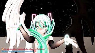 HATSUNE MIKU HENTAI MMD PROLAPSE AND PLUG UNDRESS NUDE DANCE PURPLE HAIR COLOR EDIT SMIXIX - 10 image
