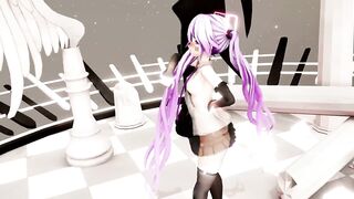 HATSUNE MIKU HENTAI MMD PROLAPSE AND PLUG UNDRESS NUDE DANCE PURPLE HAIR COLOR EDIT SMIXIX - 4 image