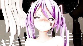 HATSUNE MIKU HENTAI MMD PROLAPSE AND PLUG UNDRESS NUDE DANCE PURPLE HAIR COLOR EDIT SMIXIX - 7 image